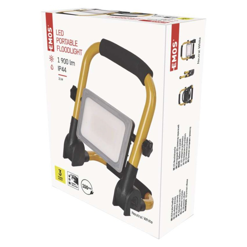 PŘENOSNÝ LED REFLEKTOR 21W 1900LM NW