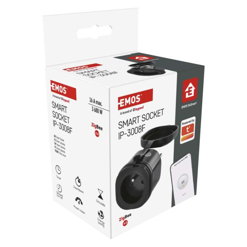 GOSMART ZIGBEE ZÁSUVKA IP44 S ČASOVAČEM/ 9