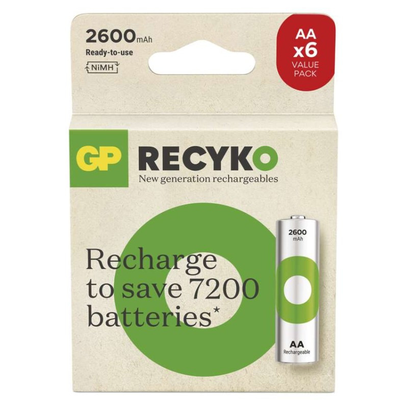 GP nabíjecí baterie ReCyko 2600 AA (HR6)