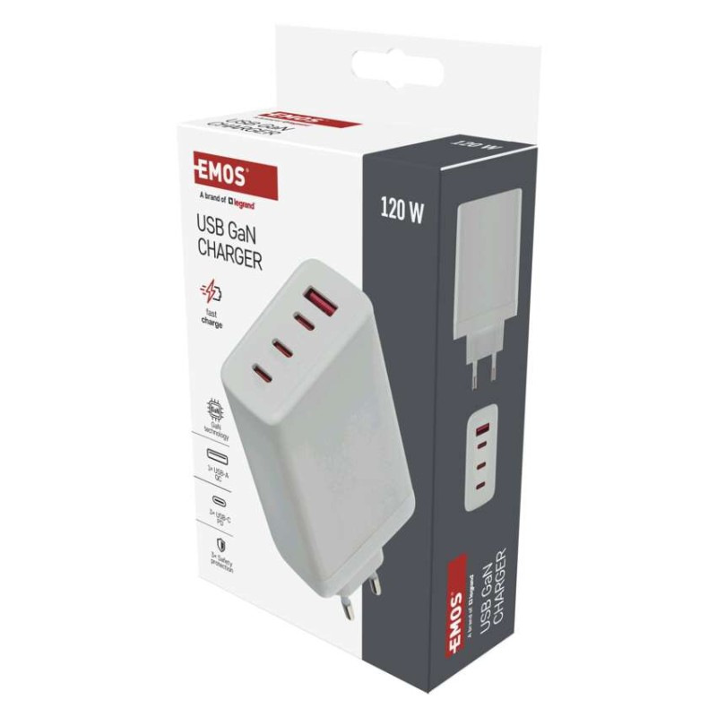 USB ADAPTÉR SÍŤ GAN PD 120W; A3C 9