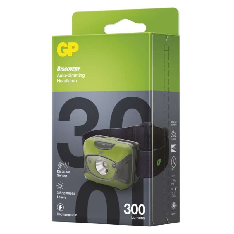LED nabíjecí čelovka GP Discovery CHR41, 8
