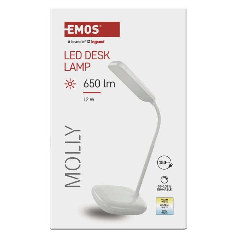 LED STOLNÍ LAMPA MOLLY BÍLÁ 8