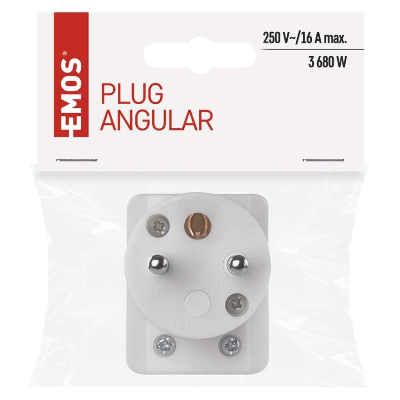 Vidlica uhlová pre predlžovací kábel biela P0035 EMOS 4