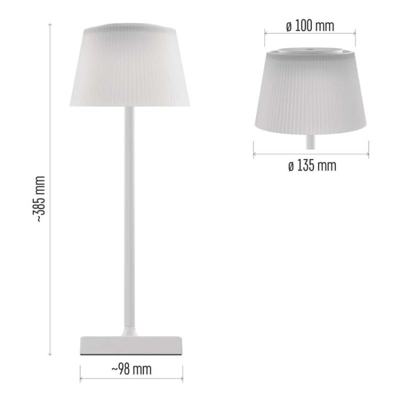 LED STOLNÍ LAMPA KATIE BÍLÁ 1