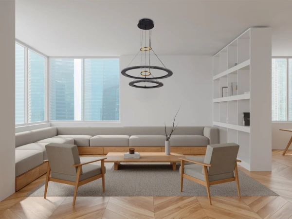 LED závesná lampa na lanku + diaľkový ovládač 65W - J7301/B 11