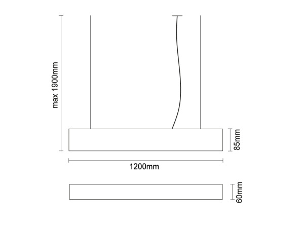 LED lineárne svietidlo 55W - LN74 1