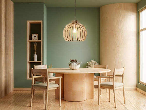 Závesný luster z masívneho dreva E27 / 450 - WRE142 5