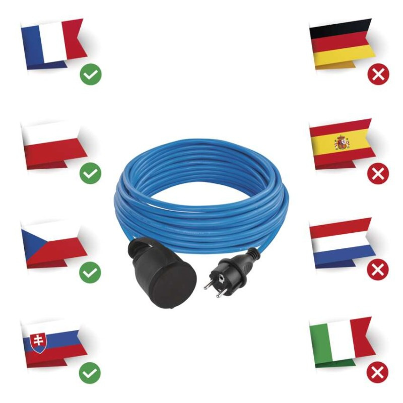 PRODLUŽKA 1Z 10M 1,5MM NEMRZNOUCÍ KABEL 2