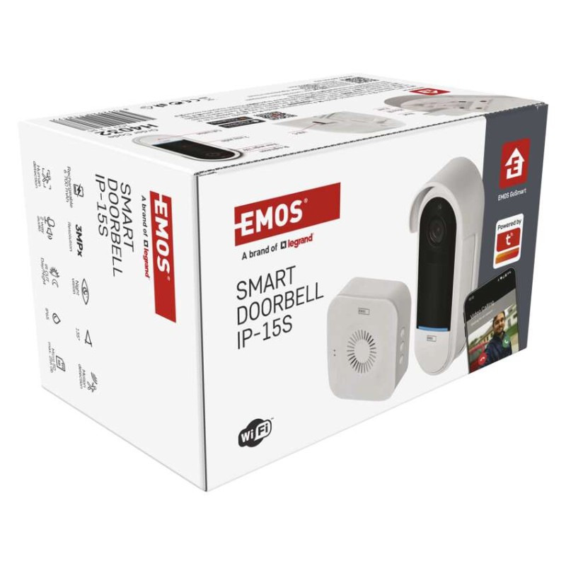 GOSMART VIDEOZVONEK IP-15S DC BATERIOVÝ 12