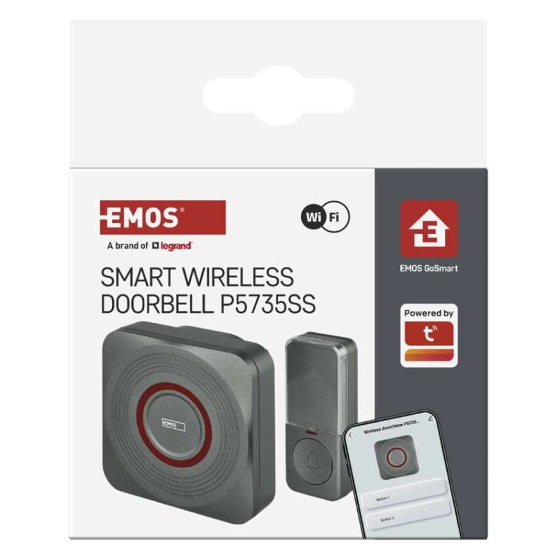 GOSMART ZVONEK BEZDRÁTOVÝ AC P5735SS 2