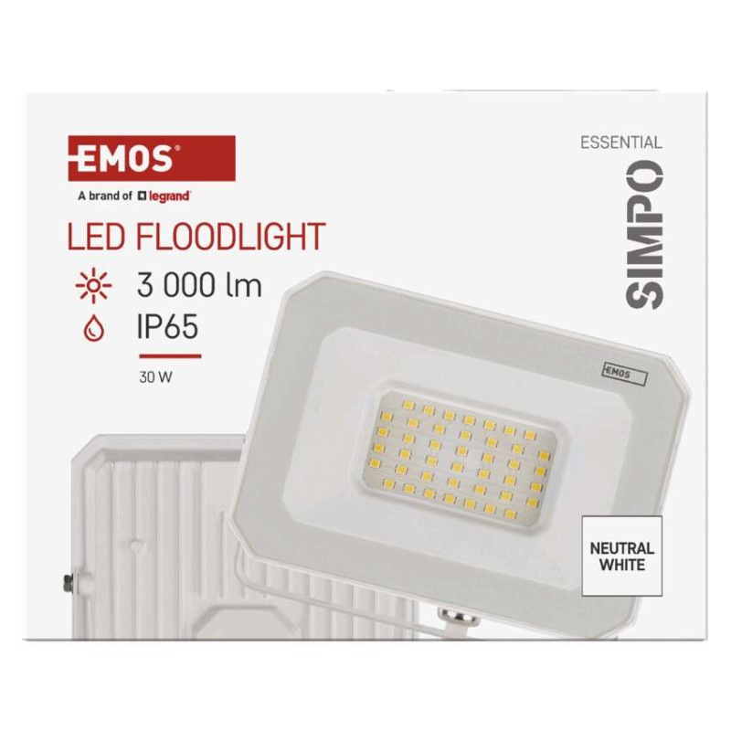 LED REFLEKTOR SIMPO 30W 3000LM IP65 NW 11