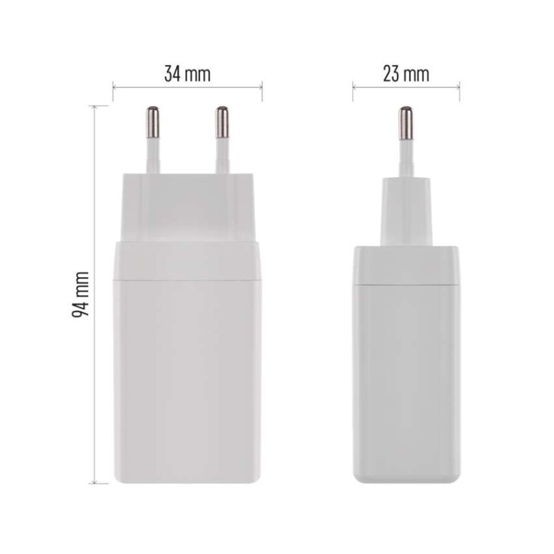 USB ADAPTÉR SÍŤ GAN PD 65W; A2C 13