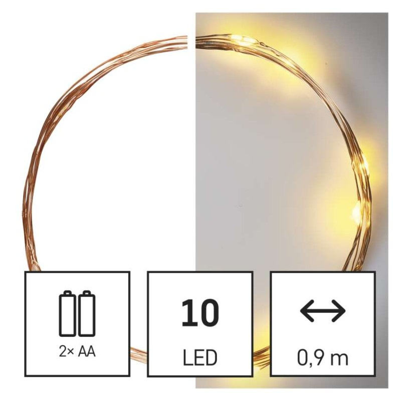 VIANOCE reťaz NANO 10LED 0,9M D3AW06