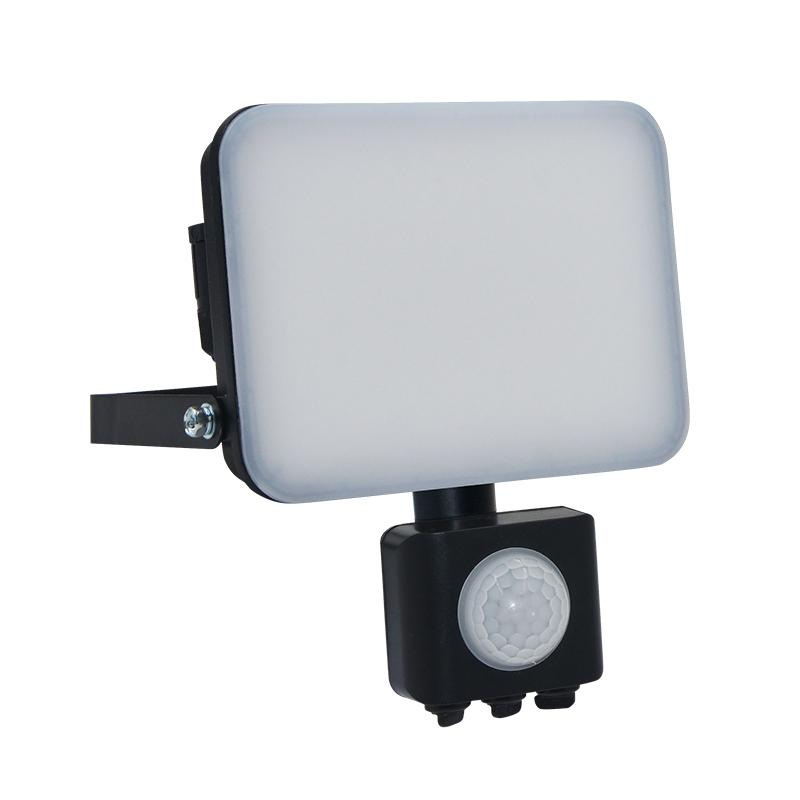 Vonkajší čierny LED reflektor so senzorom 30W / 4000K - LF7023S 10