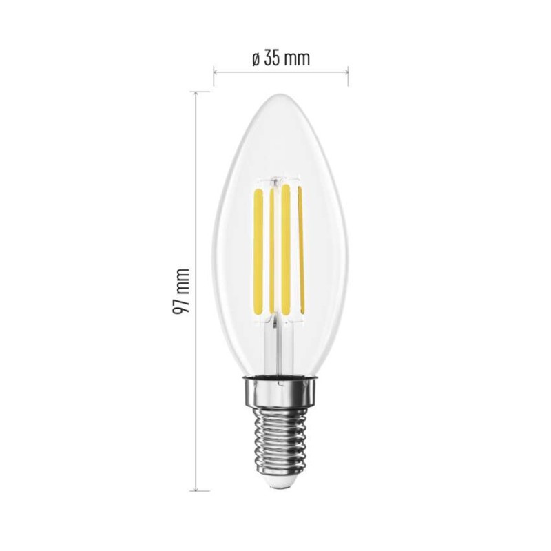 Žiarovka LED FLM Candle 5,9W(60W) 806lm E14  ZF3D43
