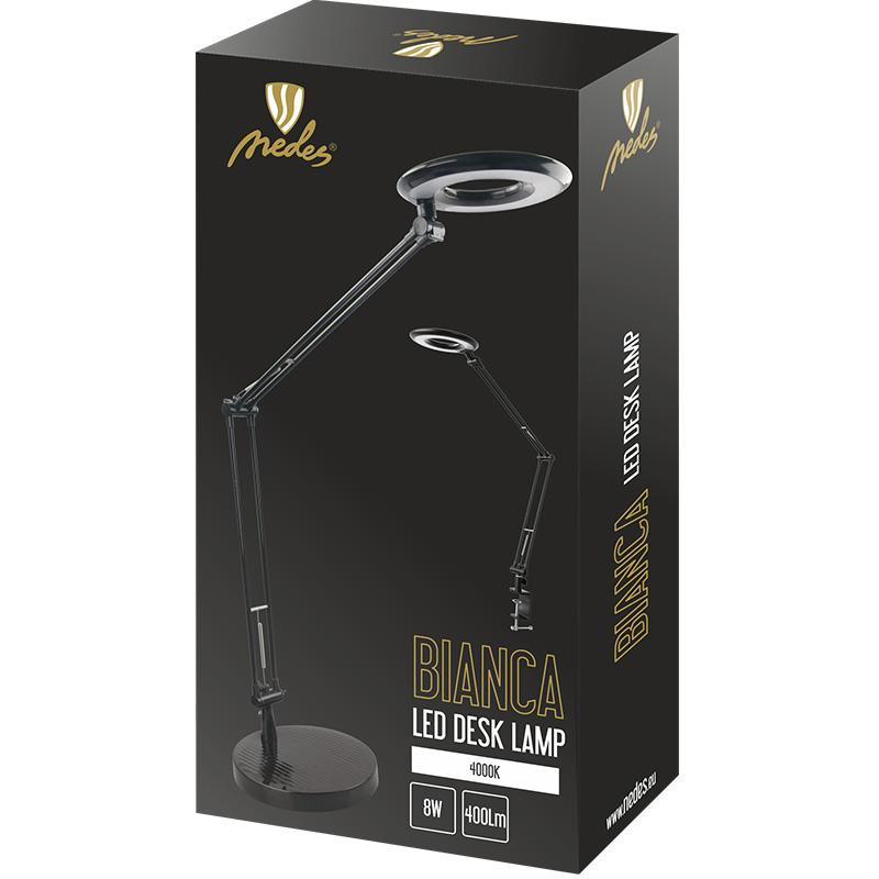 LED stolná lampa BIANCA 8W s klipom - DL1203/B 5
