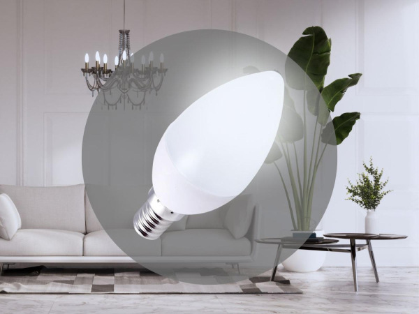 LED žiarovka 5W - C37 / E14 / SMD / 6500K - ZLS702 6