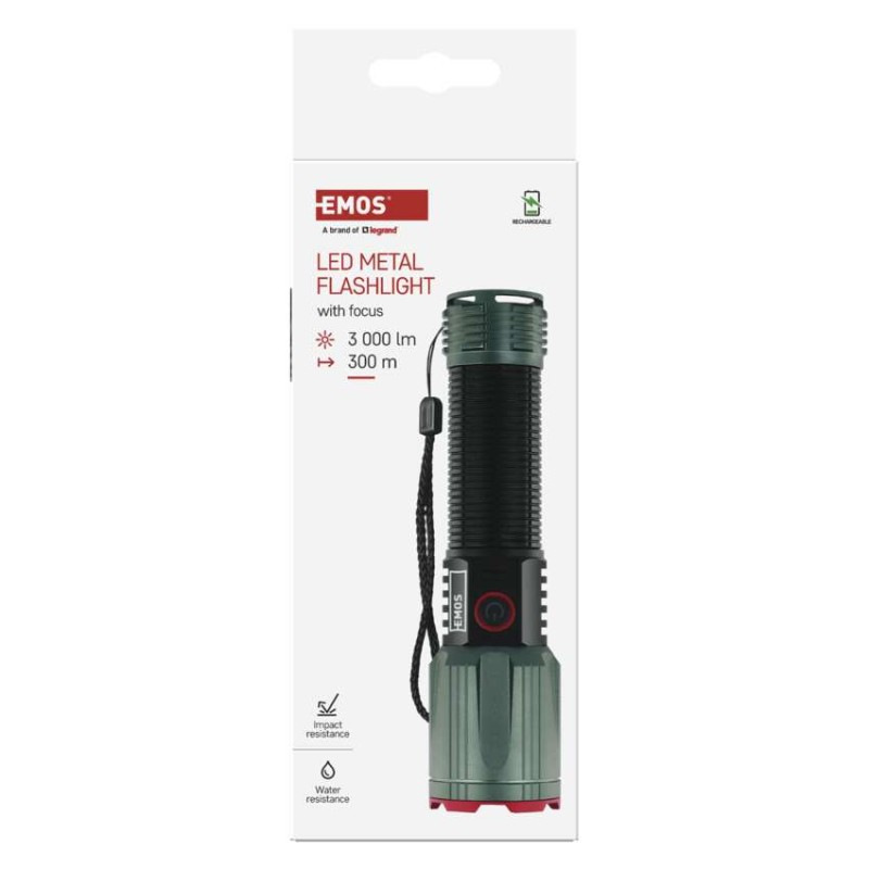 LED NABÍJECÍ SVÍTILNA KOV. LARGE 3000lm, 10