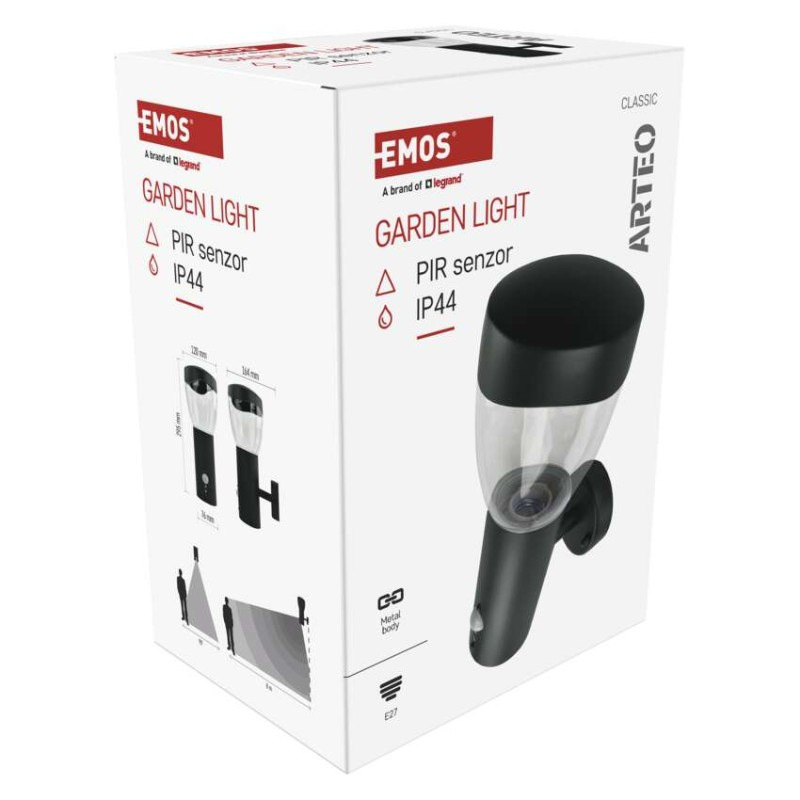 LED ZAHRADNÍ SVÍTIDLO,E27,IP44,MAX 15W,N 13