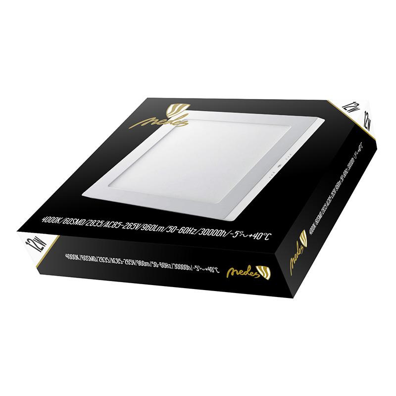 LED prisadený panel 12W / PSSF / SMD / 4000K / WH - LPL423 4
