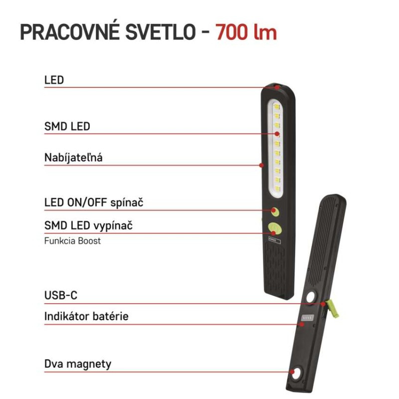 Pracovné LED nabíjacie svietidlo  P4538 1