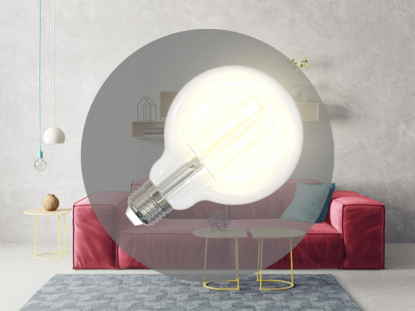 LED žiarovka / filament BIELY 13W - G95 / E27 / 3000K - ZWF104 1