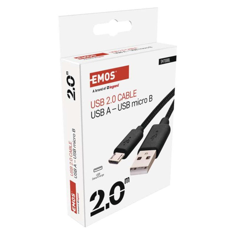 USB 2.0 A/M-MICRO B/M 2M ČERNÁ 4