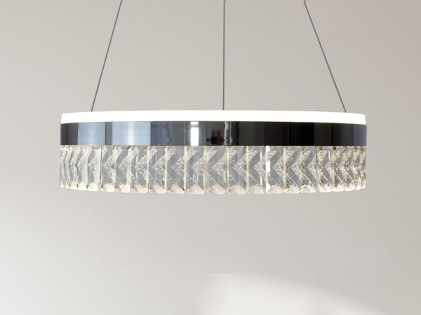 LED luxusné závesné krištáľové svietidlo s diaľkovým ovládačom 90W - TA2300/CH 2