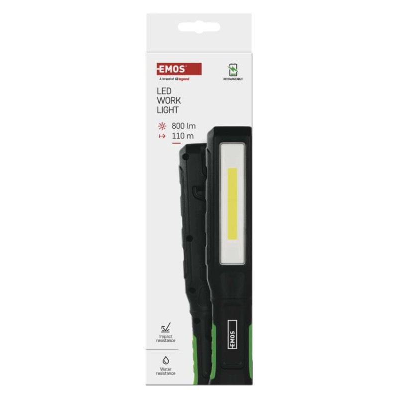 SVIETIDLO LED nabíj.pracovné COB LED+LED 800lm, P4544 EMOS 7