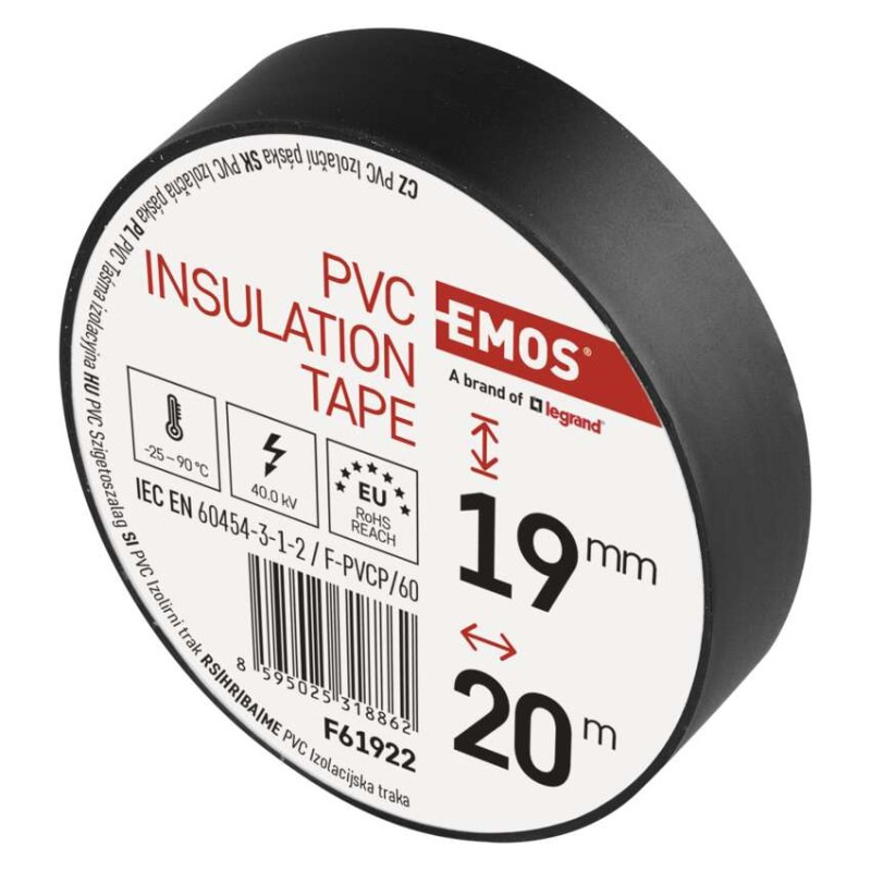 Izolačná páska PVC 20m/19mm čierna   F61922 4