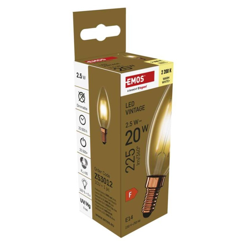 Žiarovka LED VNT CANDLE 2W E14 WW+ Z53012 EMOS 1525711200 10