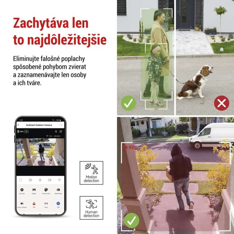 Kamera vonkajšia batériová GoSmart IP-600 EYE s Wi-Fi a solár. 3