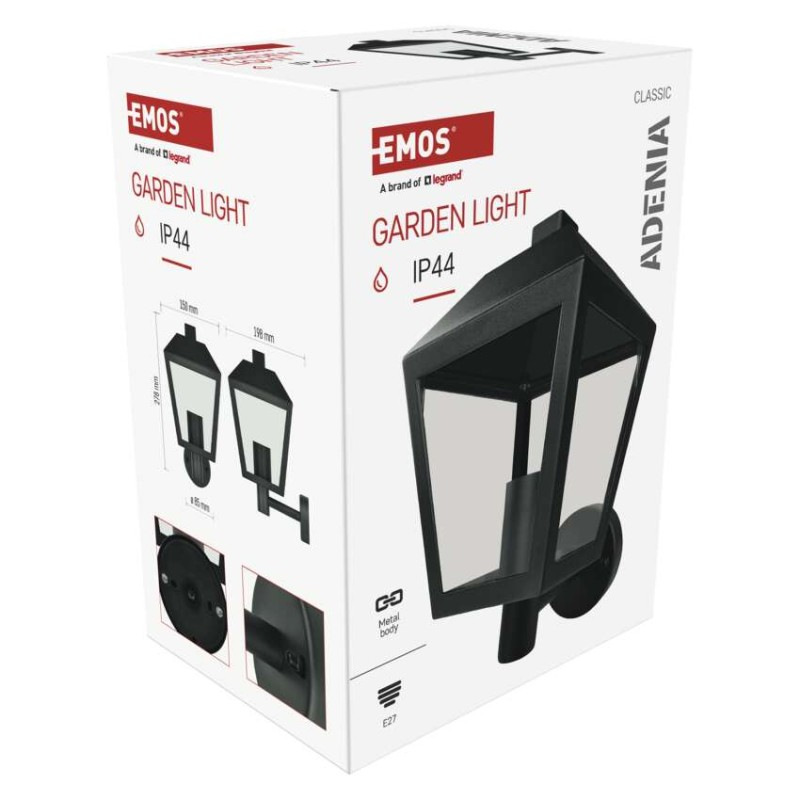 LED ZAHRADNÍ SVÍTIDLO,E27,IP44,MAX 15W,N 13