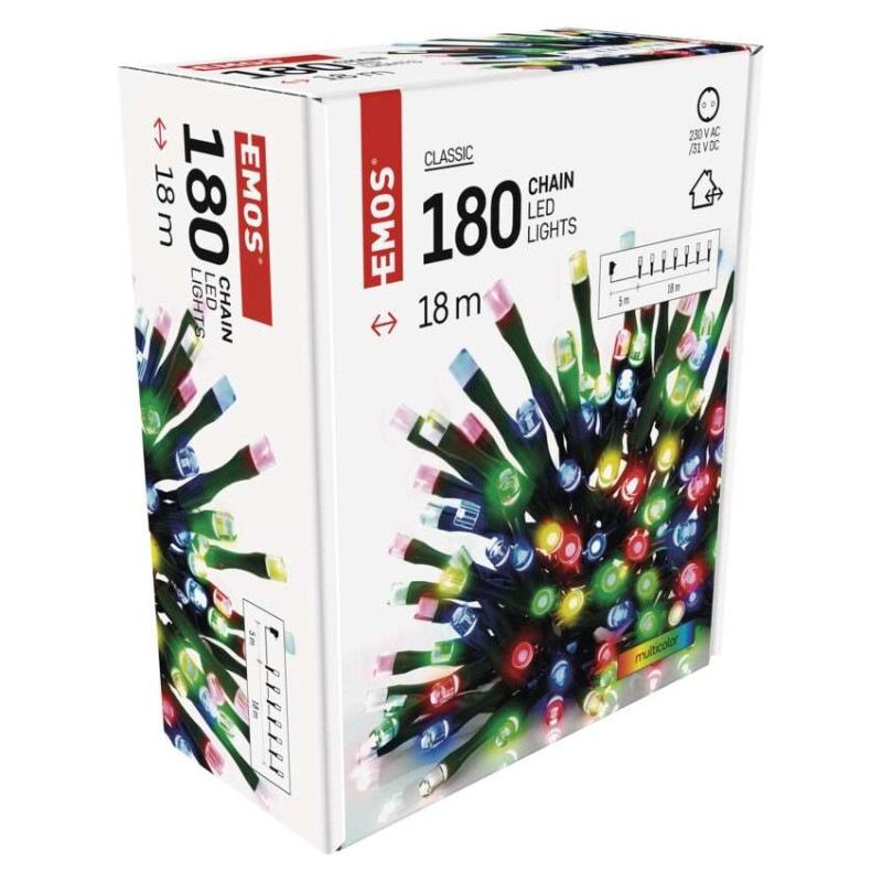 Vianoce reťaz Classic 180LED 18M 8