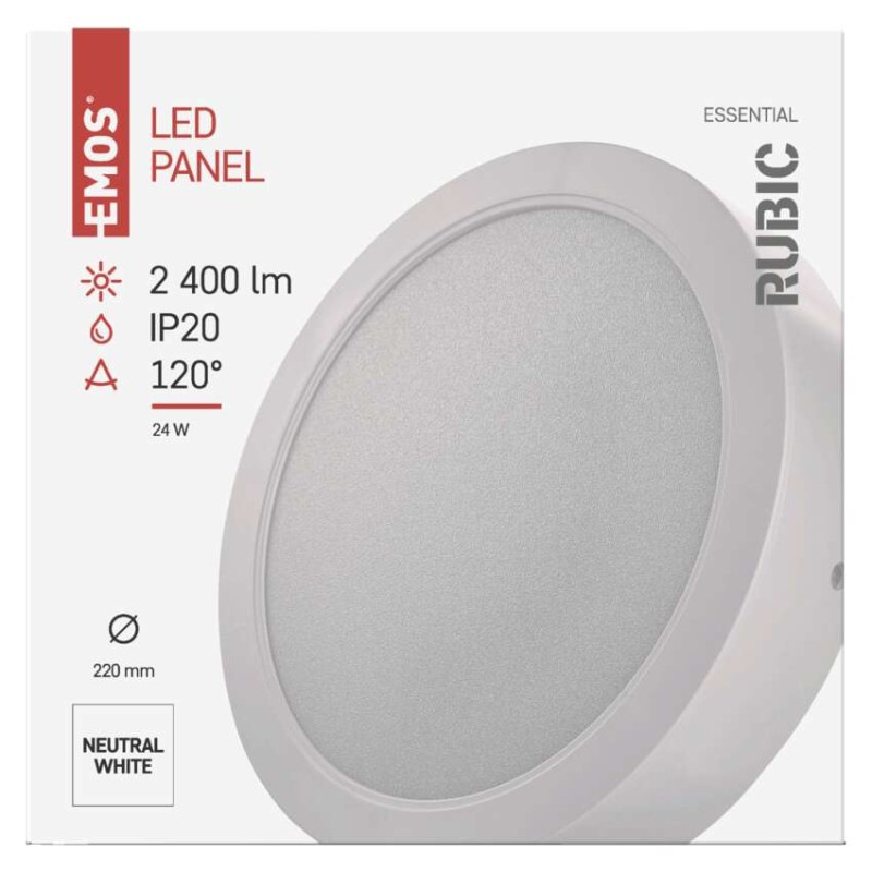 LED SVÍTIDLO RUBIC PŘ.KR 24W 2400LM IP20 7