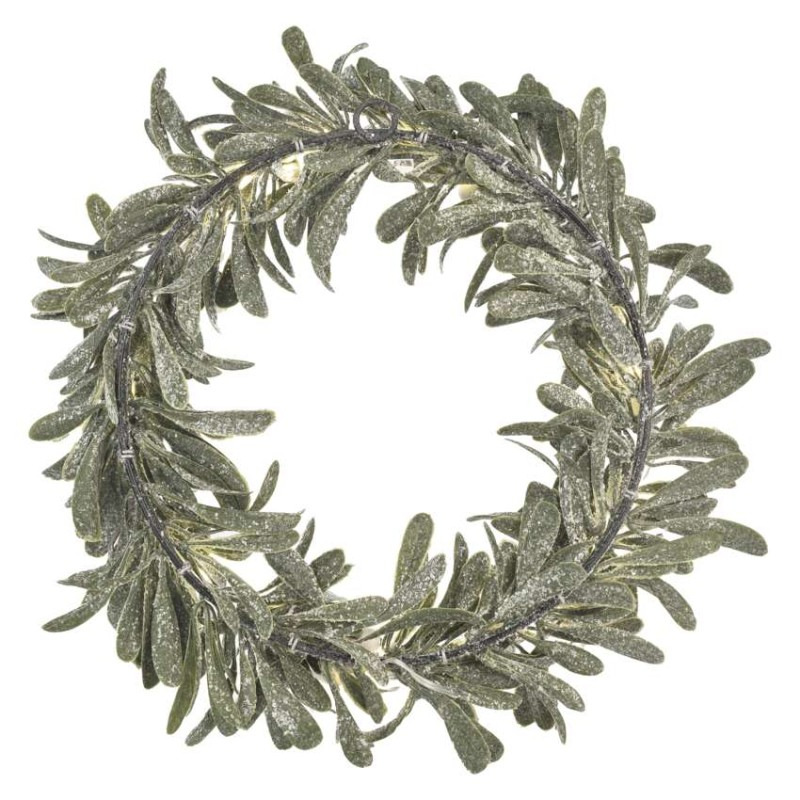25LED MISTLETOE WREATH 3AA WW 8