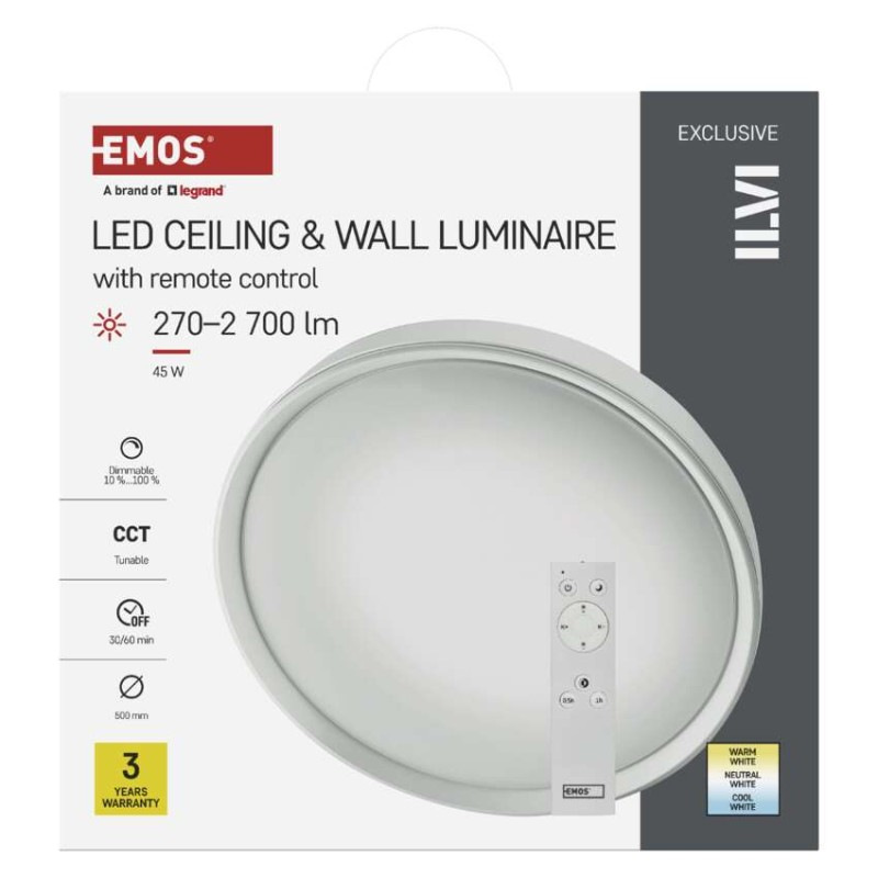 LED SV.PŘ.K 45W 2700LM STM.NAST.CCT+DÁL. 12