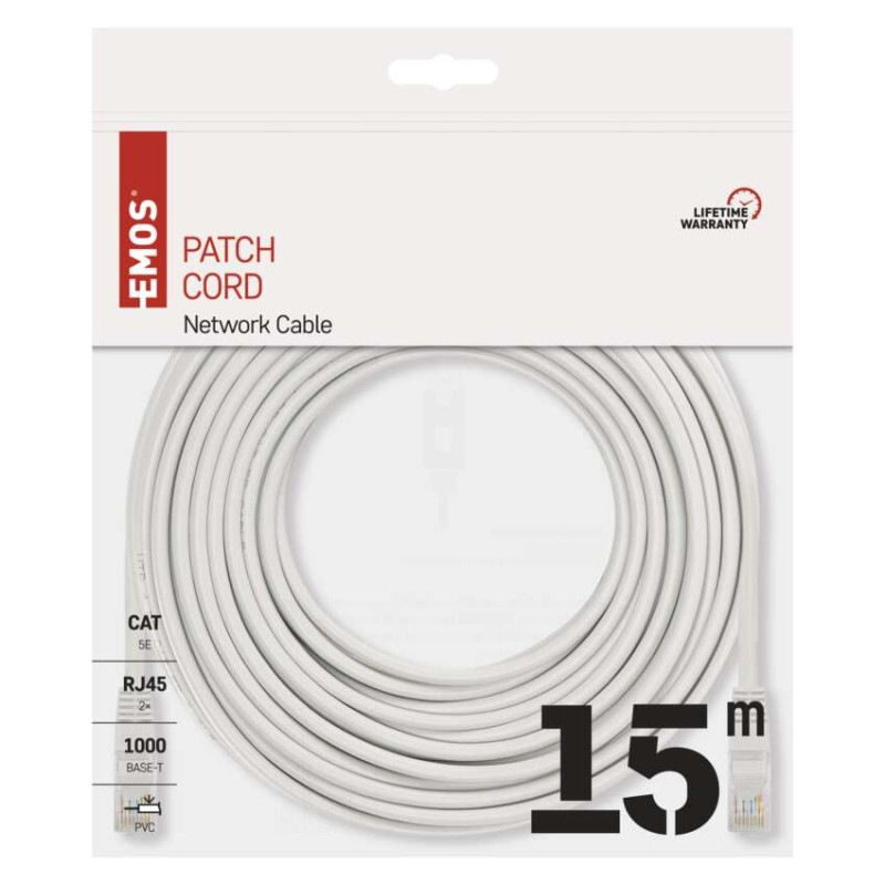 Kábel UTP Patch CAT5E PVC 15M   S9127   EMOS 2