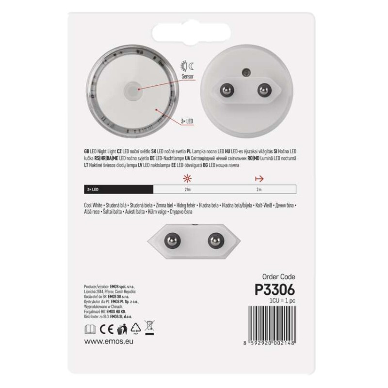 Svietidlo nočné 3-LED FOTOSENZ    P3306 5