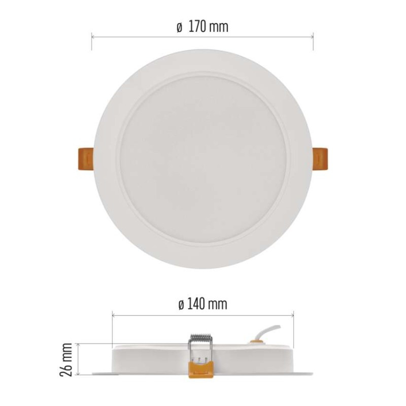 LED SVÍTIDLO RUBIC VES.KR 18W 1800LM IP2 2