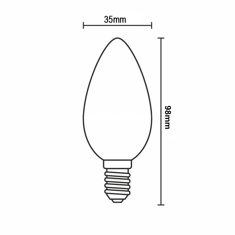 LED žiarovka / filament BIELY 4,5W - C35 / E14 / 4000K - ZWF206 6