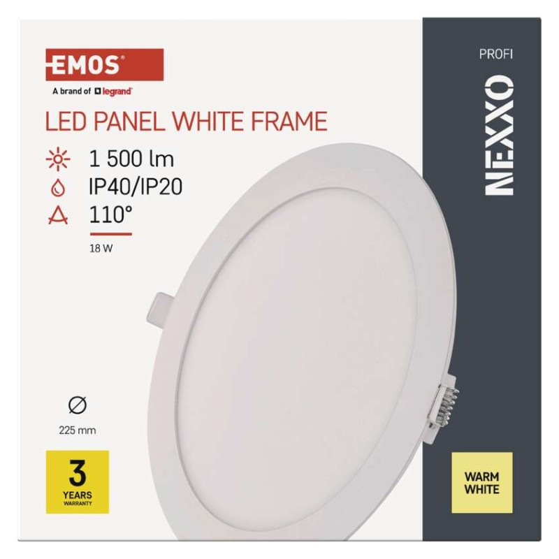 LED SVÍTIDLO NEXXO VES.KR 18W 1500LM IP4 8