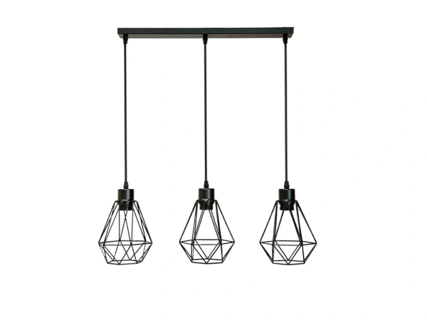 Závesné kovové svietidlo 3 x E27 - ME0012-3 2