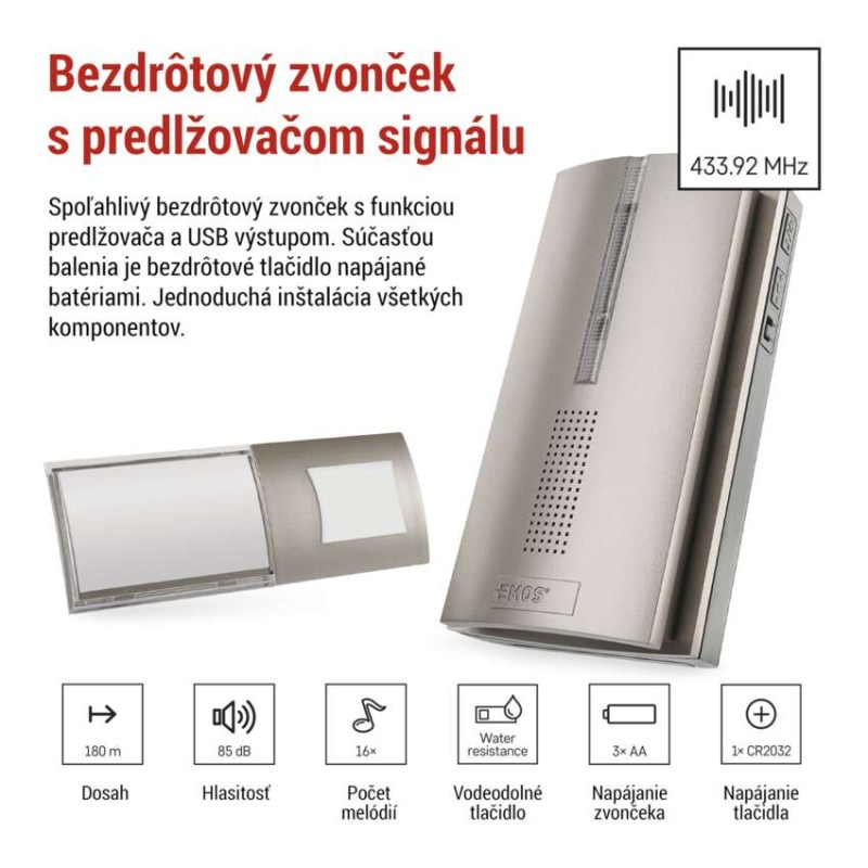 ZVONEK & PRODLUŽOVAČ SIGNÁLU DC 3