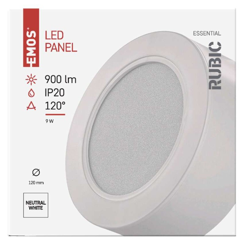 LED SVÍTIDLO RUBIC PŘ.KR 9W 900LM IP20 N 7