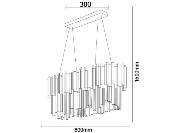 PLAZA krištáľový závesný luster - N2204 2