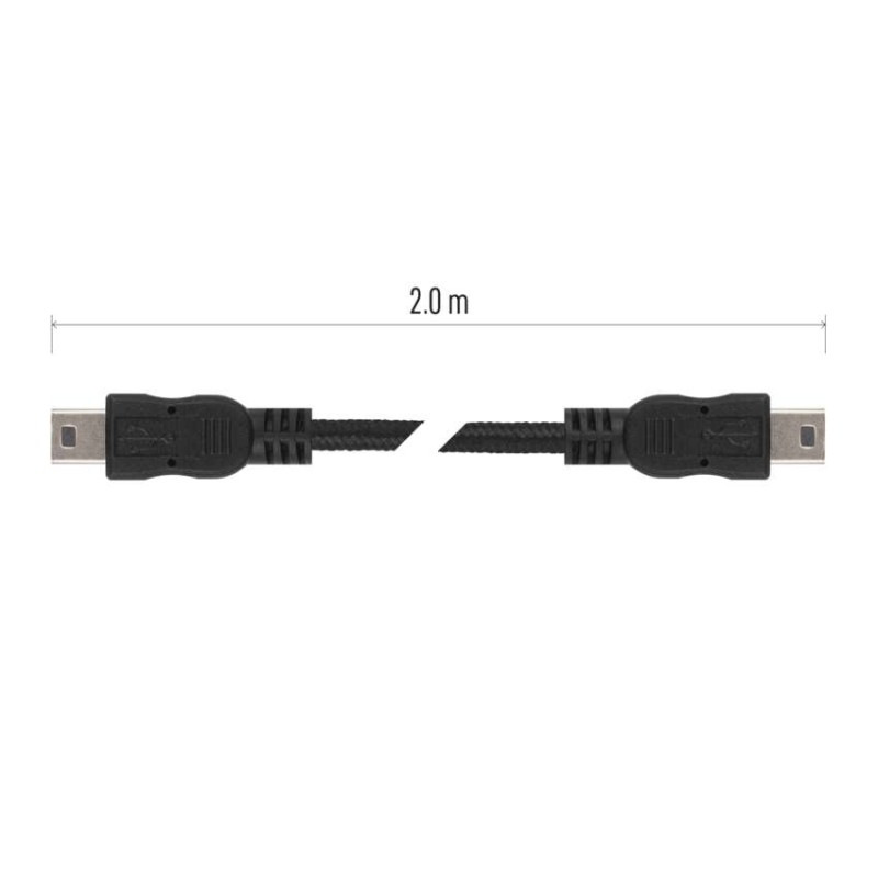 USB 2.0 A/M-MINI B/M 2M ČERNÁ 8