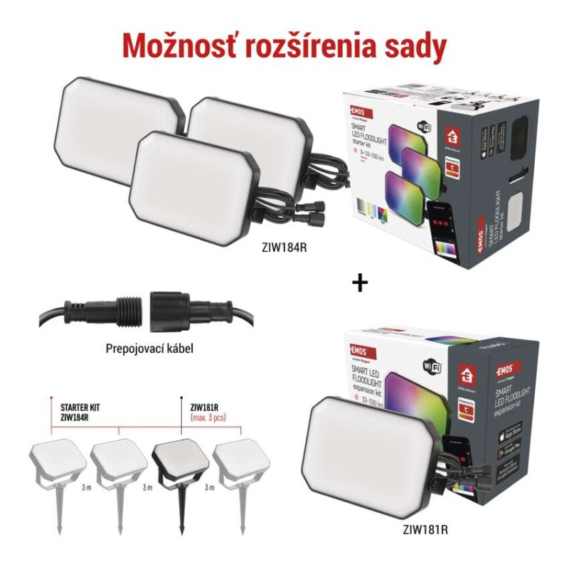 GOSMART VENKOVNÍ REFLEKTOR START SADA 3K 6