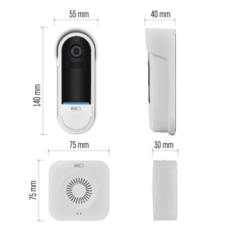 GOSMART VIDEOZVONEK IP-15S DC BATERIOVÝ