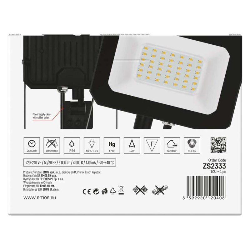 LED REFLEKTOR SIMPO 30W 3000LM IP44 NW P 12